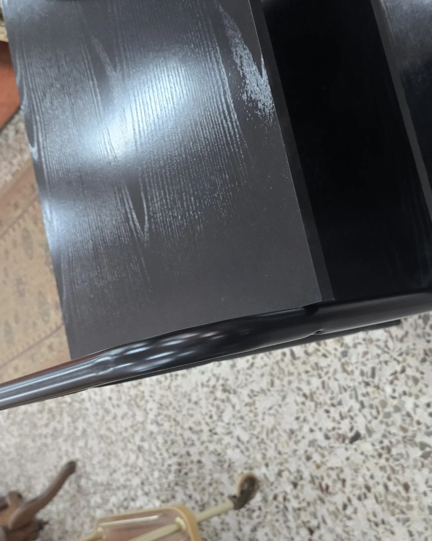 Carrito auxiliar negro de tres niveles - imagen 3