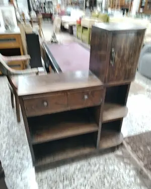 Mueble vintage para bar y copas con cajones y alacena - miniatura 1