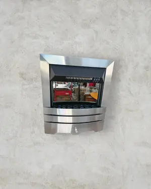 Chimenea Eléctrica Decorativa Quigg de Acero Inoxidable - miniatura 1