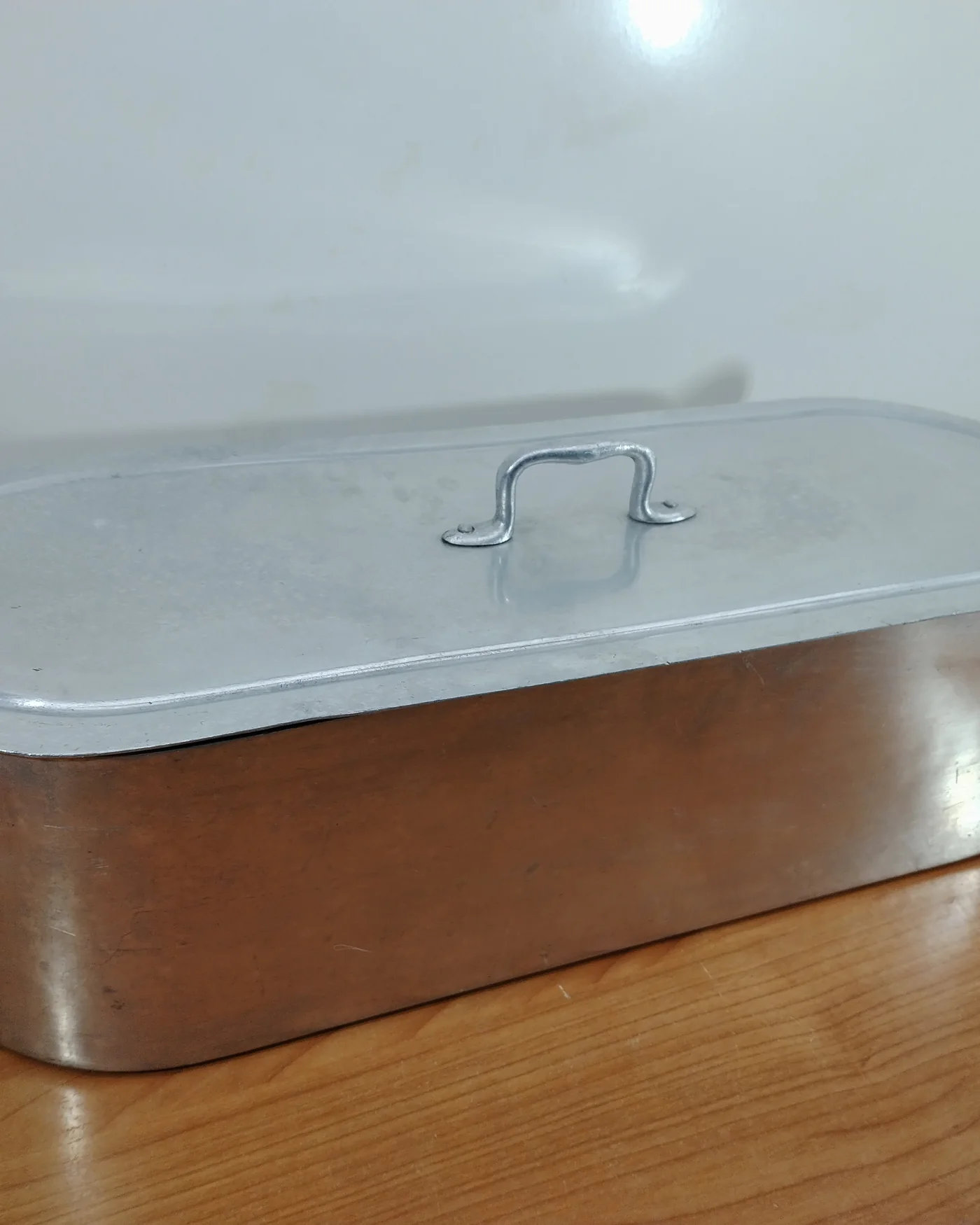 Hervidor para pescado vintage en aluminio con tapa y rejilla - imagen 5