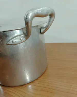 Hervidor para pescado vintage en aluminio con tapa y rejilla - miniatura 6
