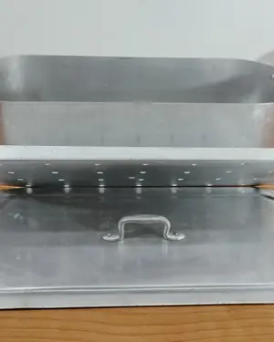 Hervidor para pescado vintage en aluminio con tapa y rejilla - miniatura 7