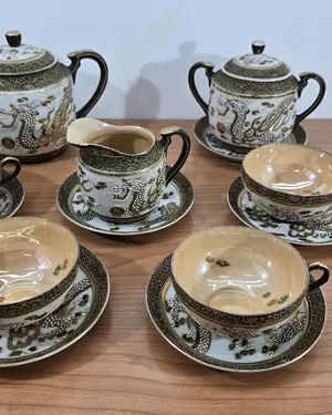 Anitguo juego de te japones porcelana - miniatura 1