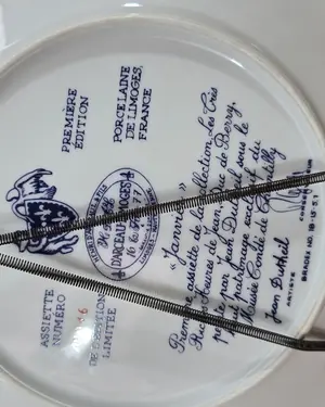 Plato porcelana de limoges jean duthiel - miniatura 4