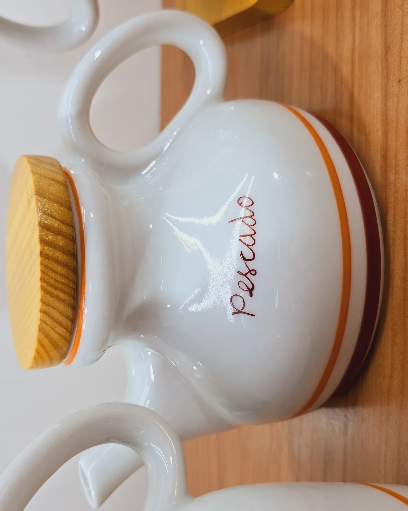 Conjunto tarros de cocina blanco de porc - imagen 6