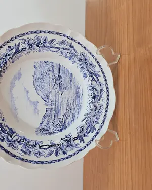 Plato decorativo azul valdemora - miniatura 1