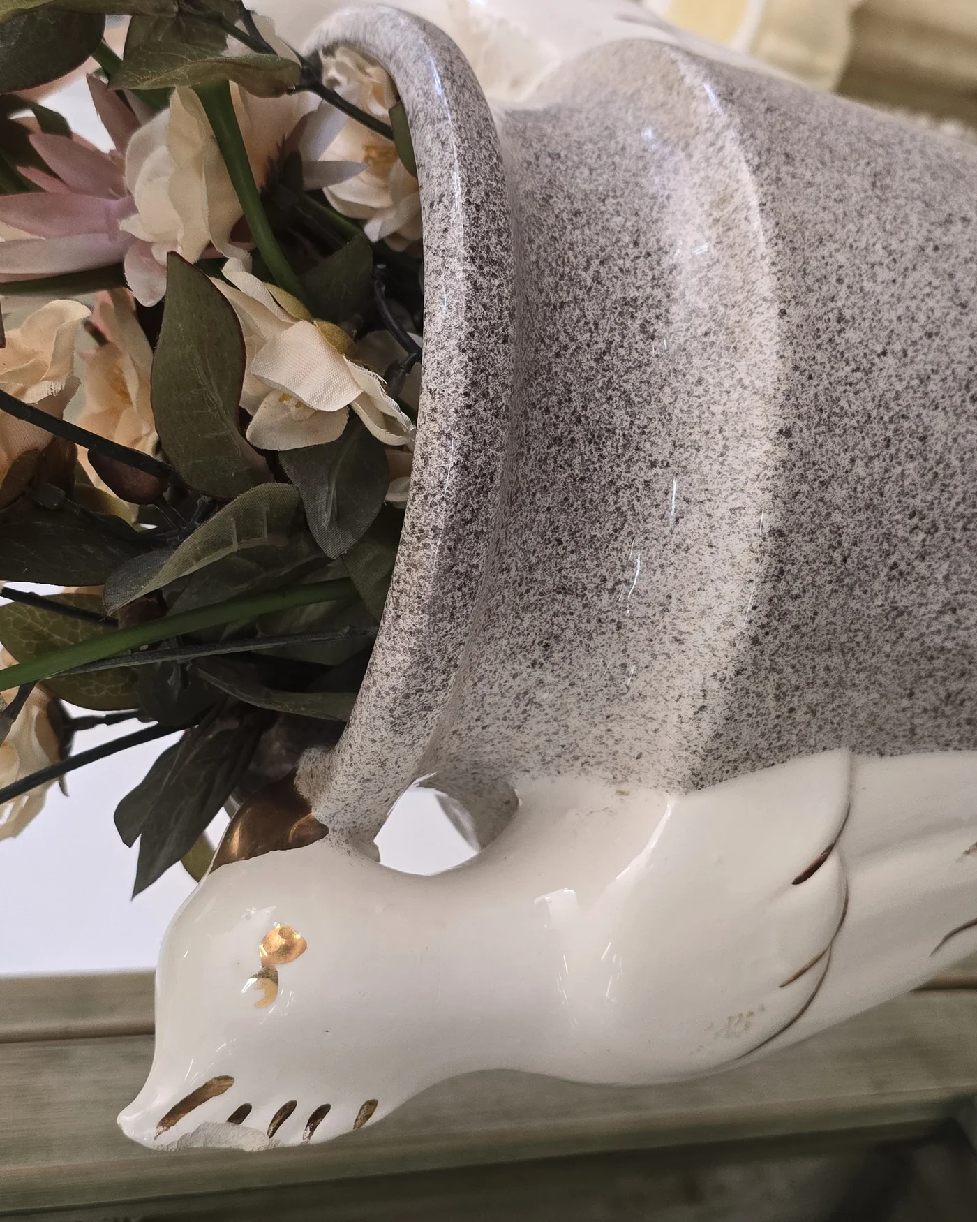 Florero con pajaros de porcelana - imagen 2
