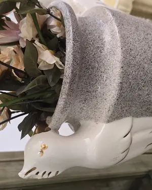 Florero con pajaros de porcelana - miniatura 2