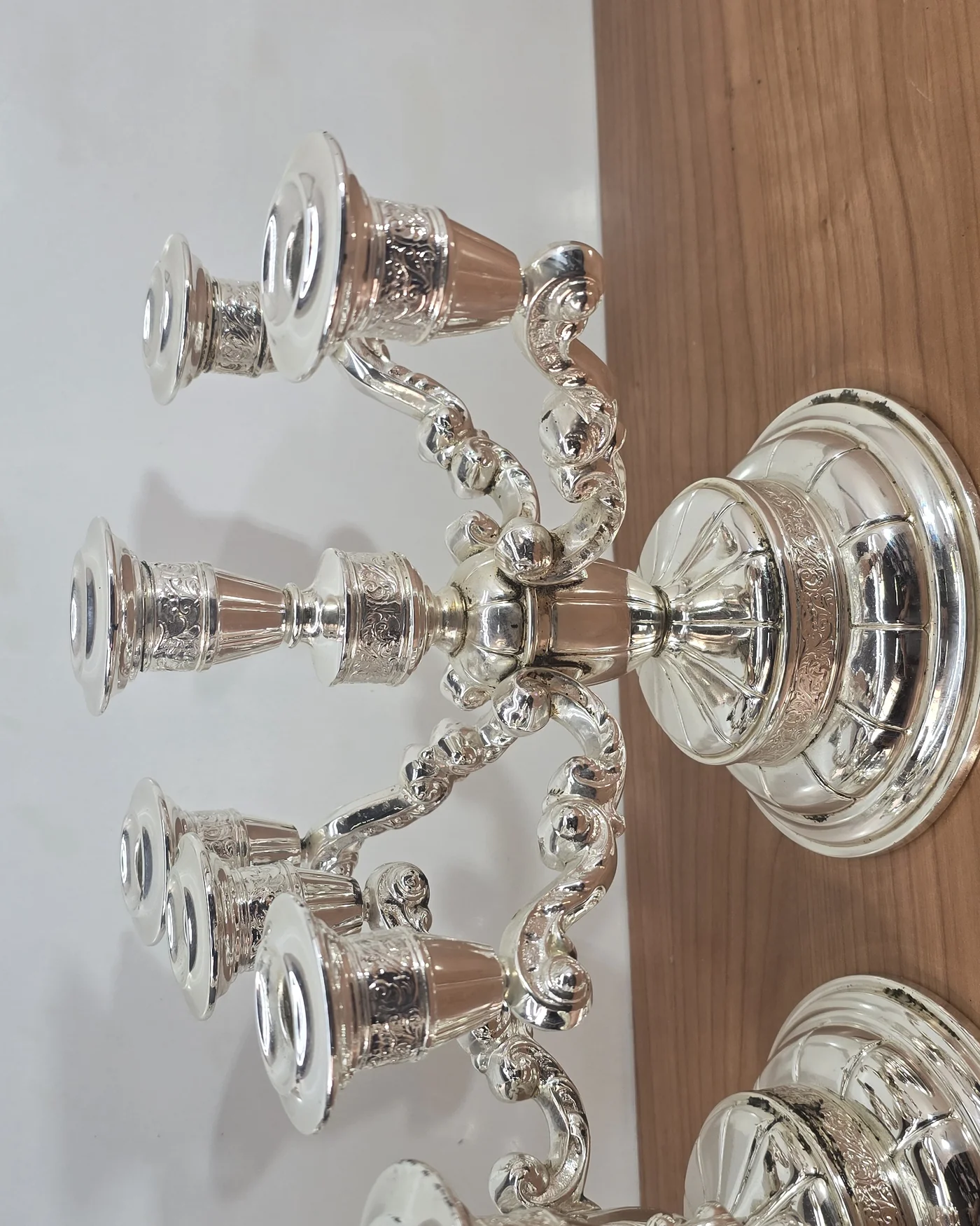Candelabros de alpaca bañados en plata - imagen 2