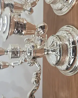Candelabros de alpaca bañados en plata - miniatura 3
