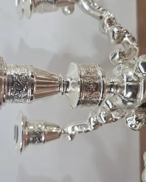 Candelabros de alpaca bañados en plata - miniatura 5
