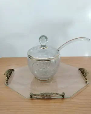 Ponchera cristal tallado ocn bandeja - miniatura 3
