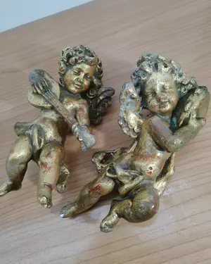 Querubines musicos pan de oro - miniatura 1