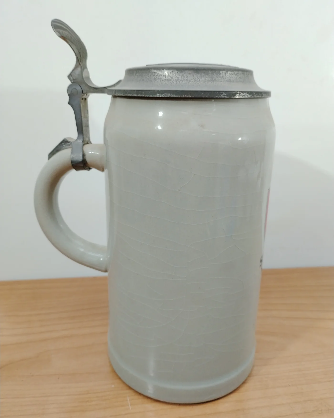 Jarra de cerveza vintage Spaten Múnich con tapa metálica - imagen 4