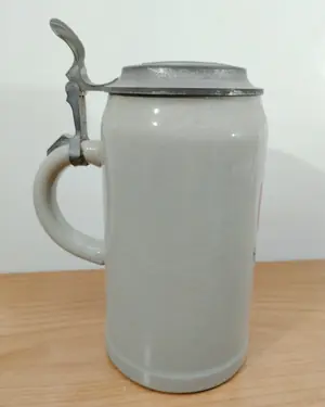 Jarra de cerveza vintage Spaten Múnich con tapa metálica - miniatura 4