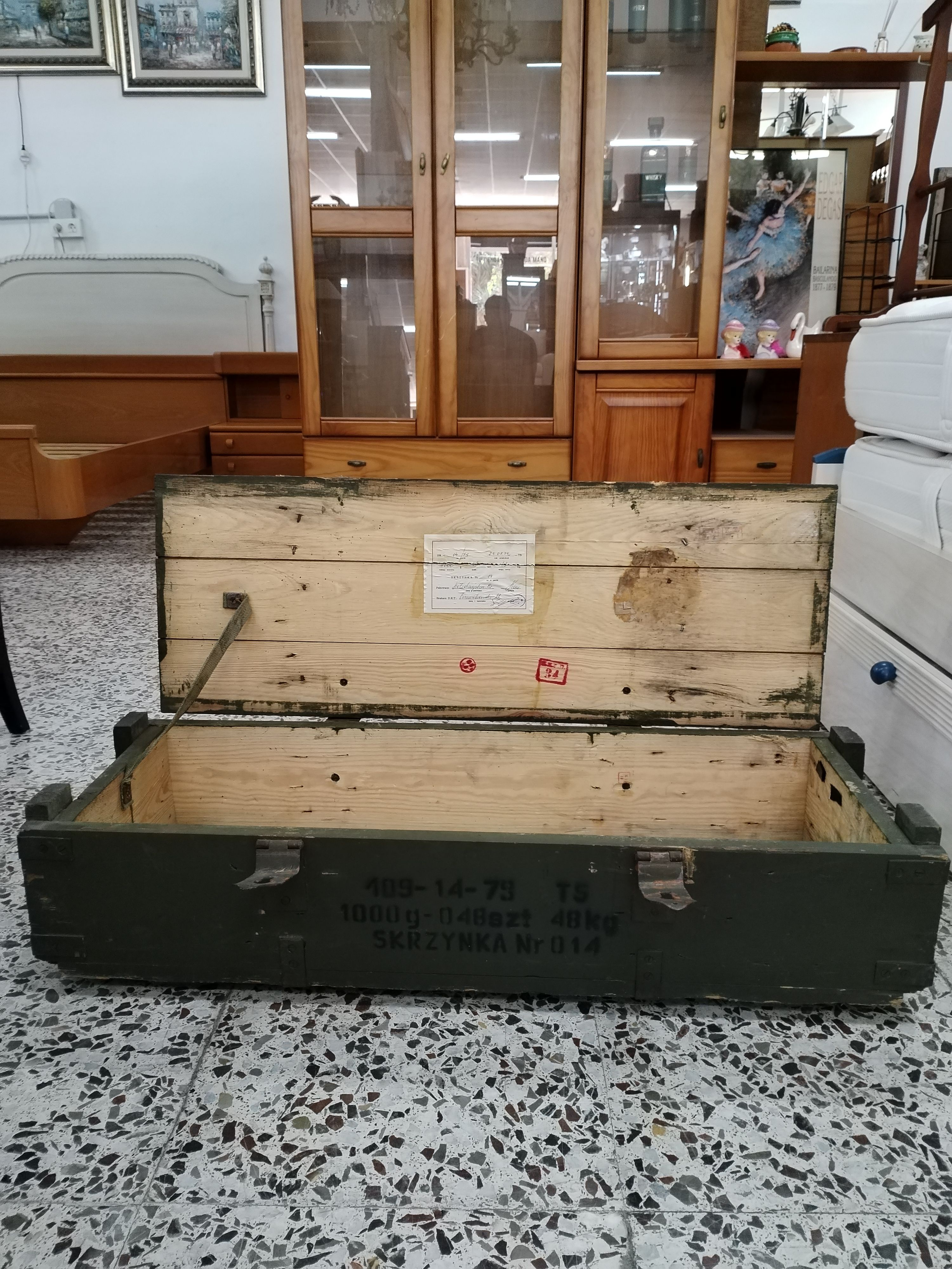 Caja de Munición Militar de Madera Vintage - miniatura 3