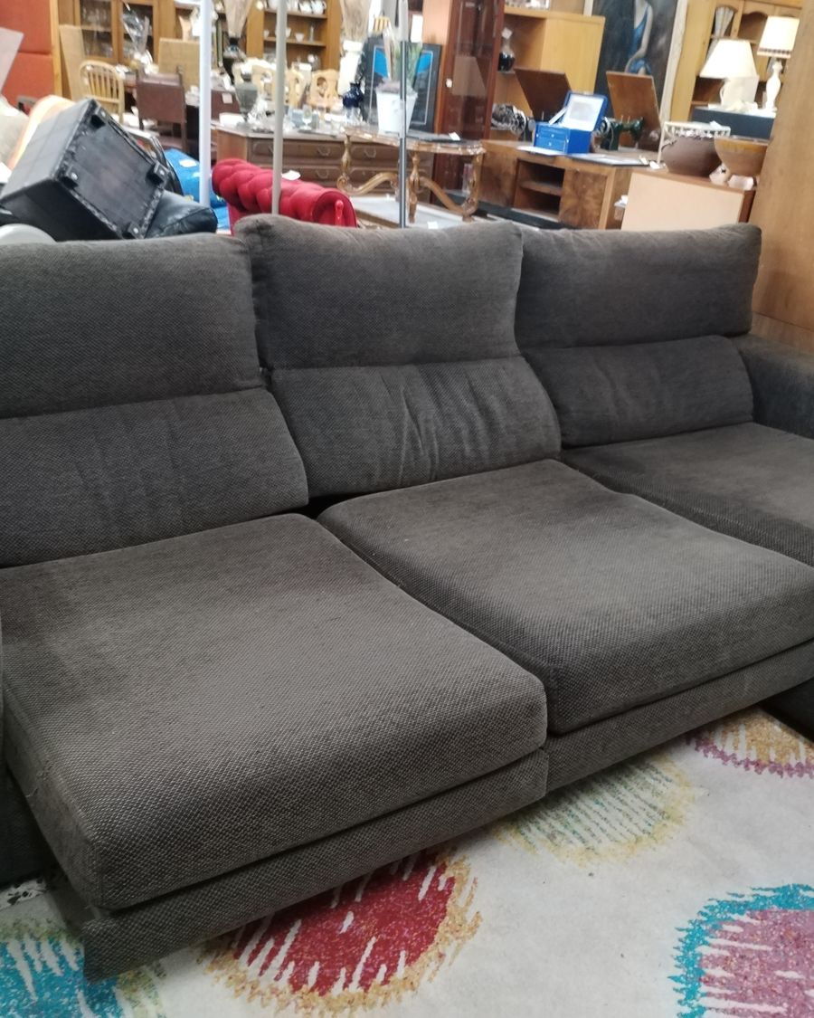 Sofá Chaise Longue en Tela Gris - imagen 4