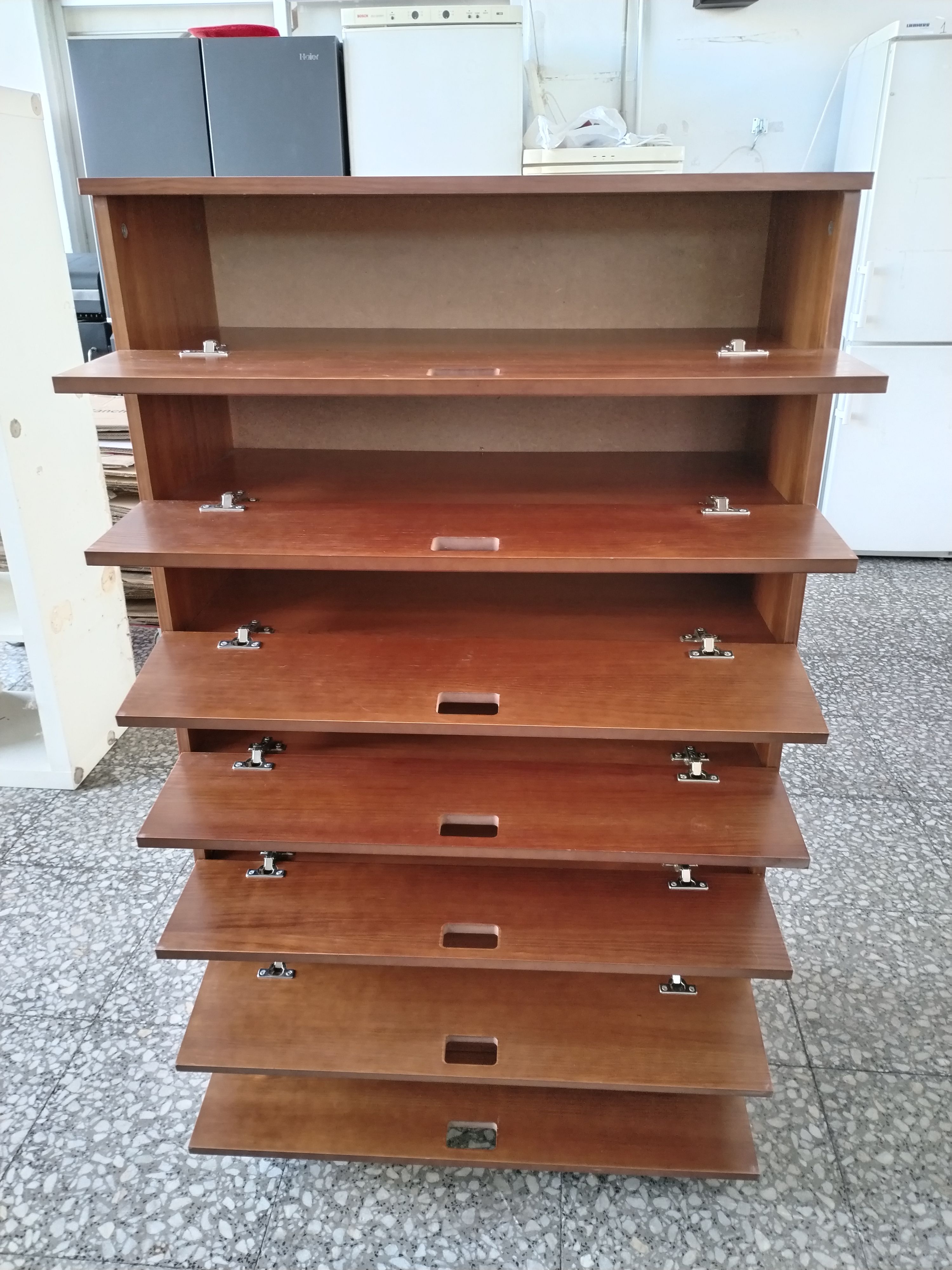Zapatero Lille de madera con cajones abatibles - miniatura 2