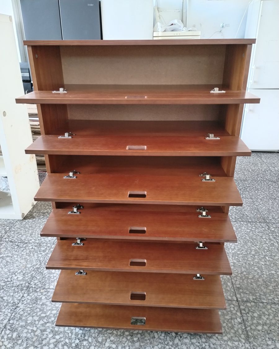 Zapatero Lille de madera con cajones abatibles - imagen 2