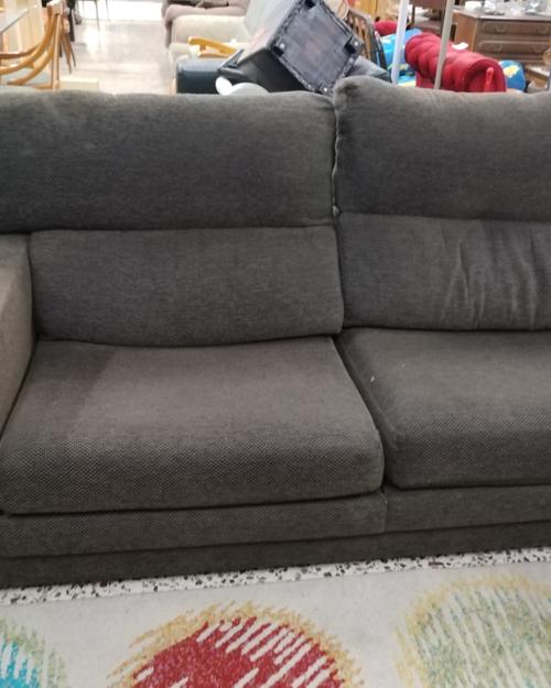 Sofá Chaise Longue en Tela Gris