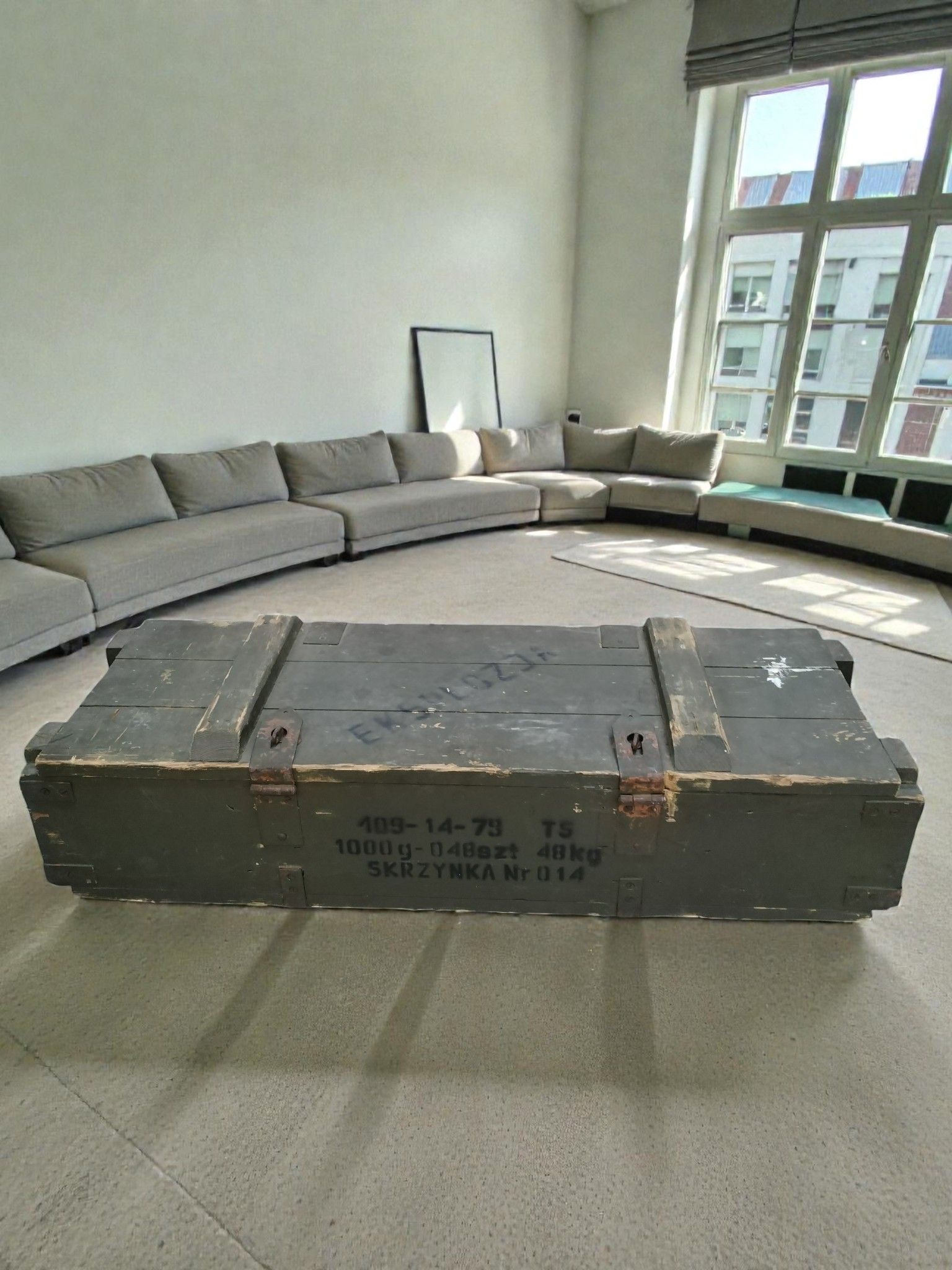 Caja de Munición Militar de Madera Vintage