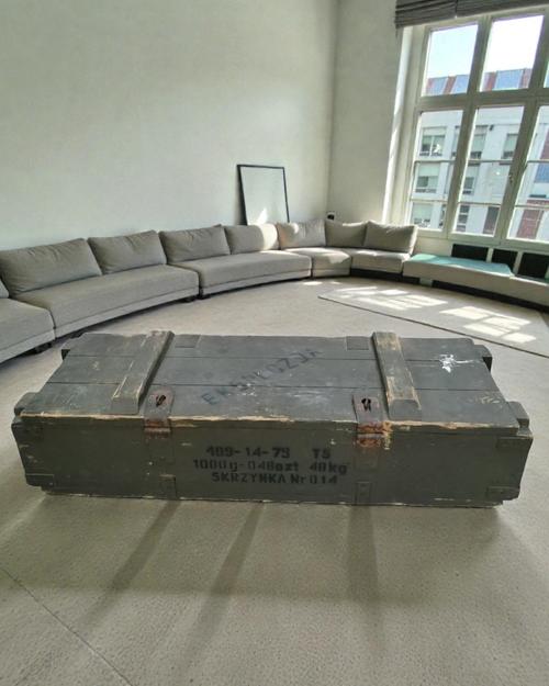Caja de Munición Militar de Madera Vintage