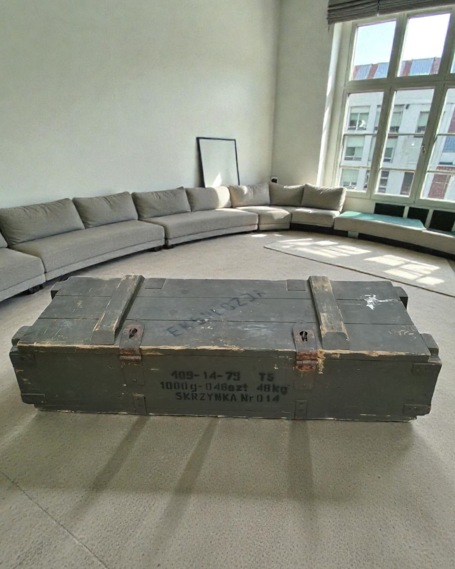 Caja de Munición Militar de Madera Vintage - imagen 1