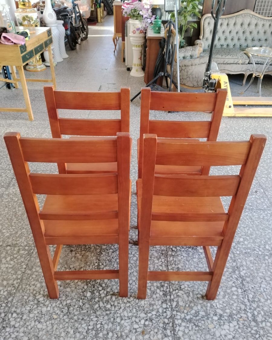 Conjunto de 4 sillas de comedor en madera - imagen 2
