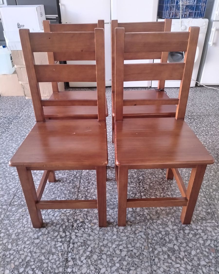 Conjunto de 4 sillas de comedor en madera - imagen 4