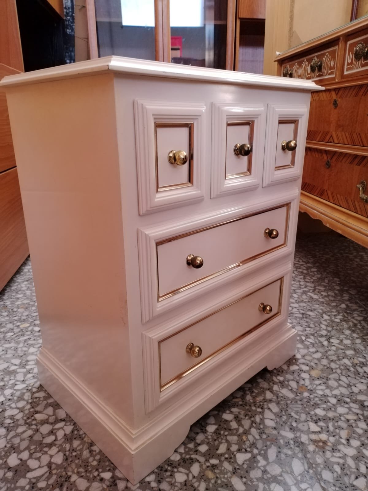 Cajonera francesa vintage estilo shabby chic - imagen 1