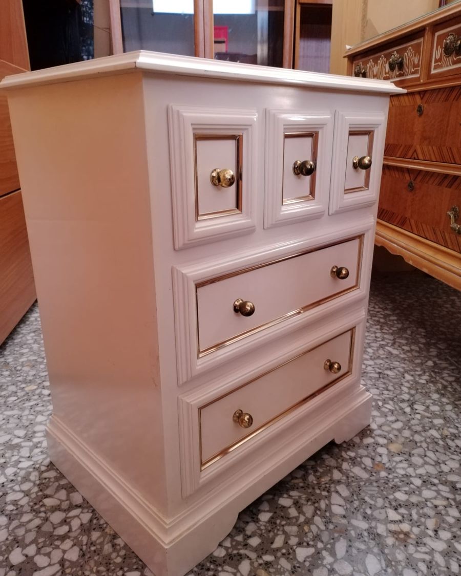 Cajonera francesa vintage estilo shabby chic - imagen 1