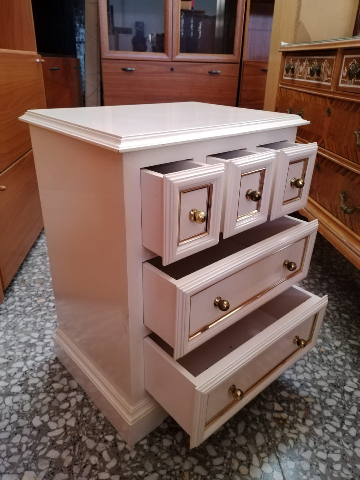 Cajonera francesa vintage estilo shabby chic - miniatura 2