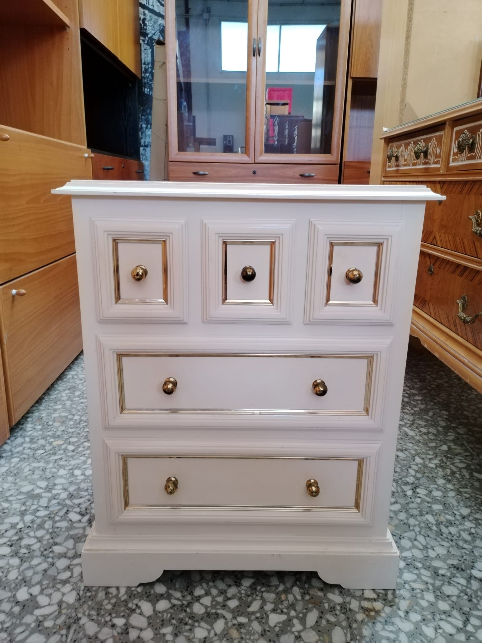 Cajonera francesa vintage estilo shabby chic - miniatura 4