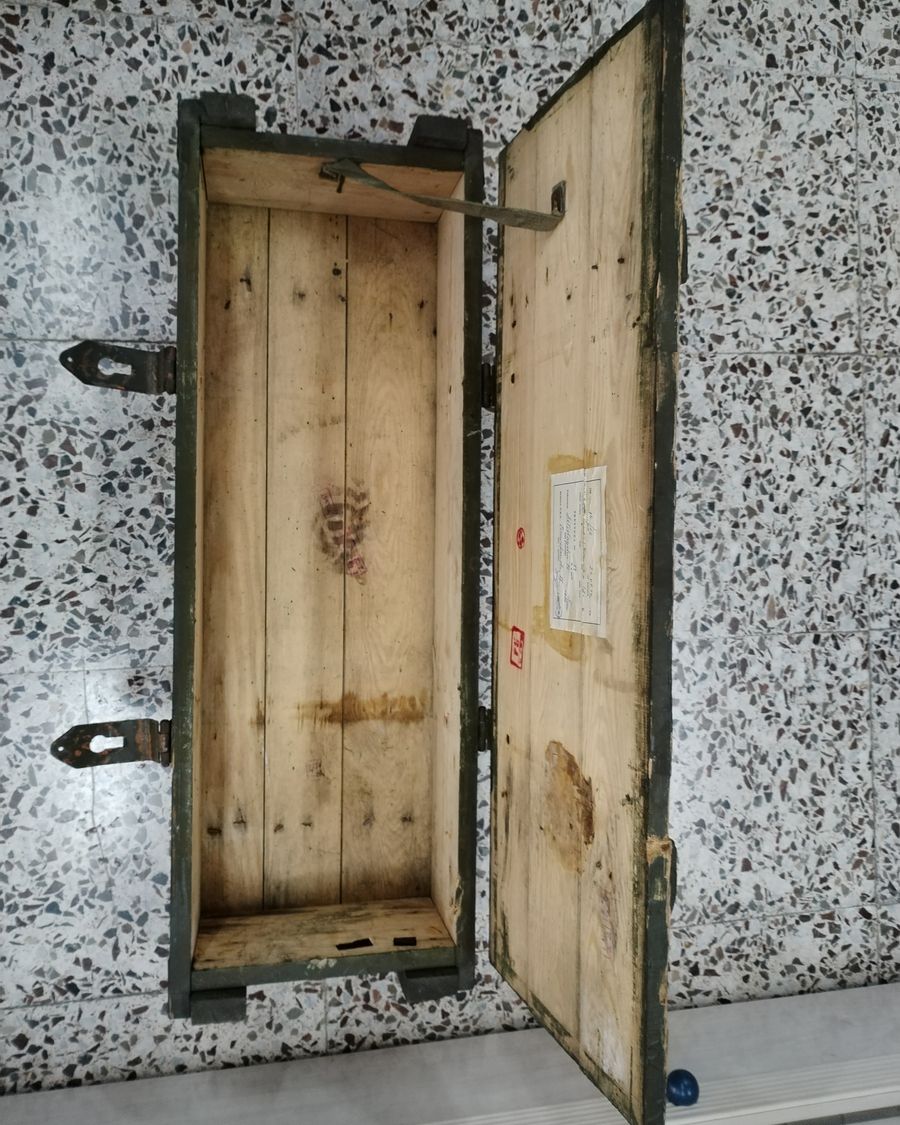 Caja de Munición Militar de Madera Vintage - imagen 7