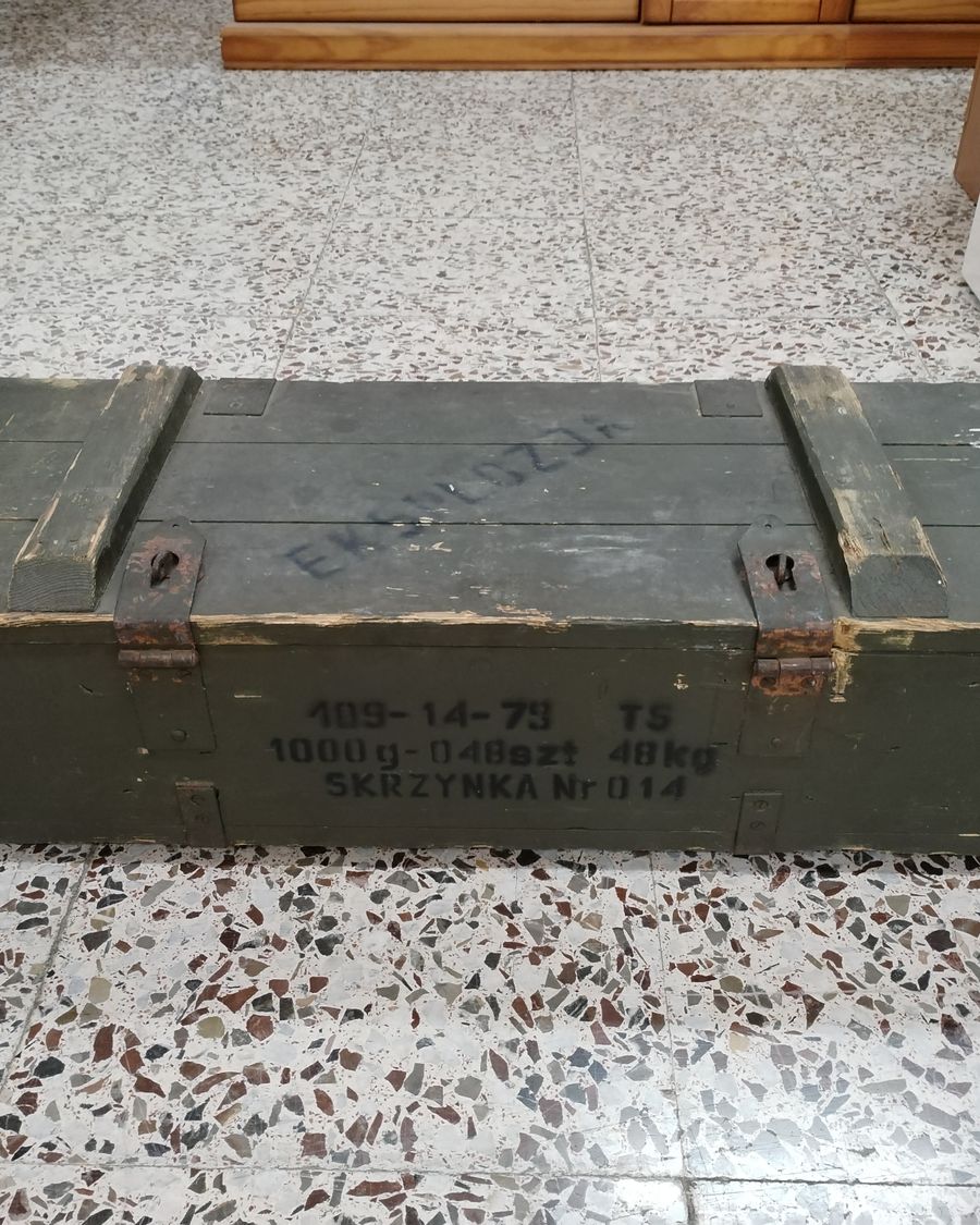 Caja de Munición Militar de Madera Vintage - imagen 2