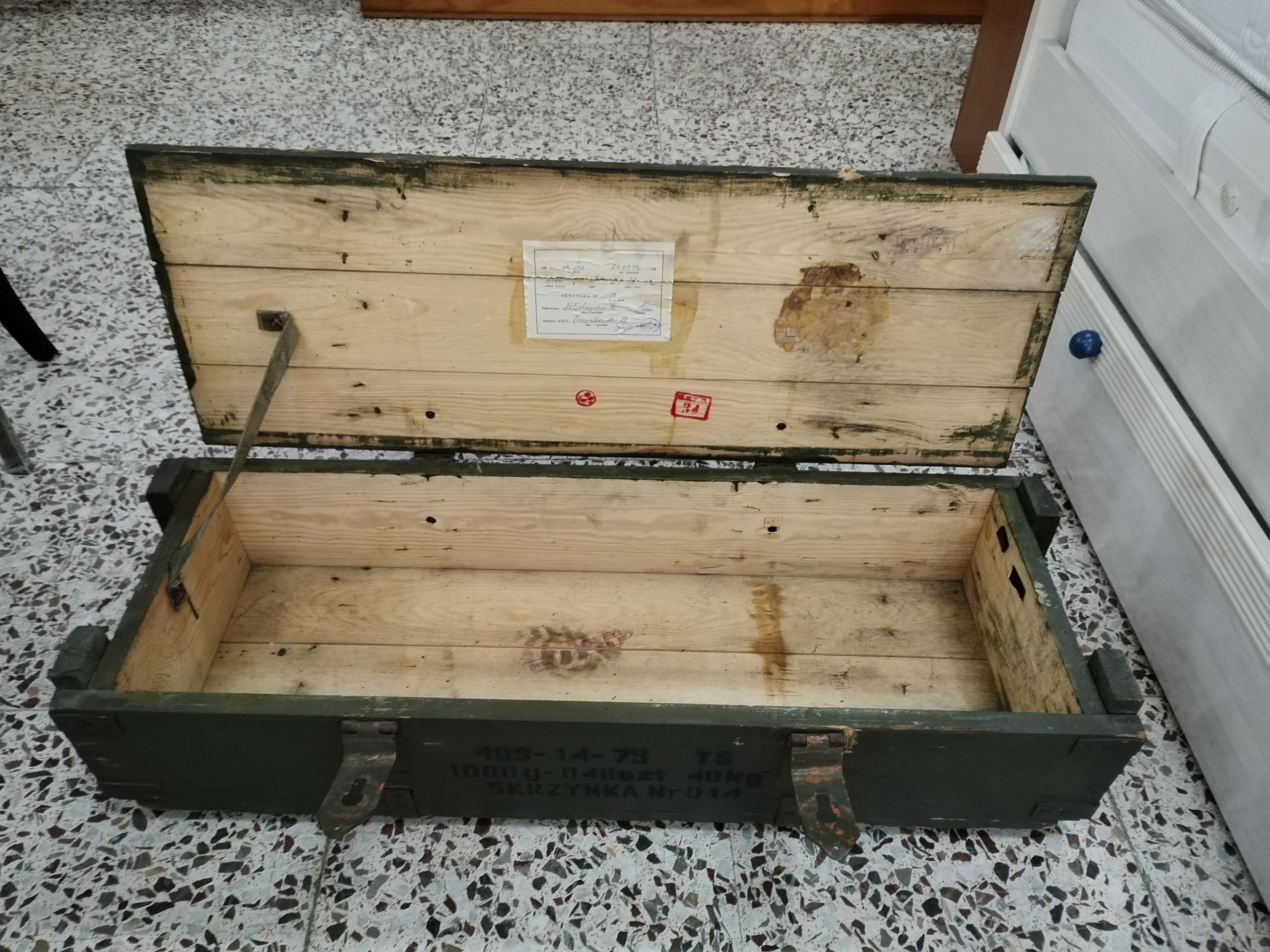 Caja de Munición Militar de Madera Vintage - miniatura 4