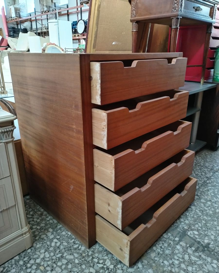 Cajonera de madera moderna con cinco cajones - imagen 2