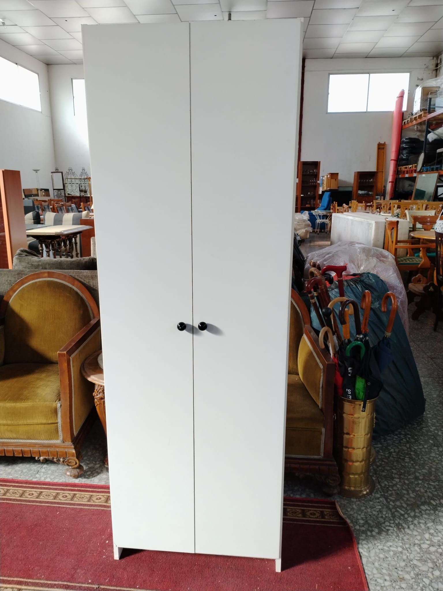Armario blanco de dos puertas