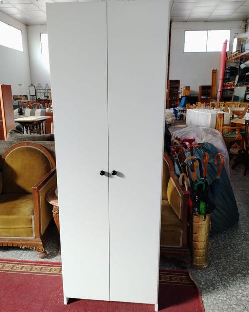 Armario blanco de dos puertas
